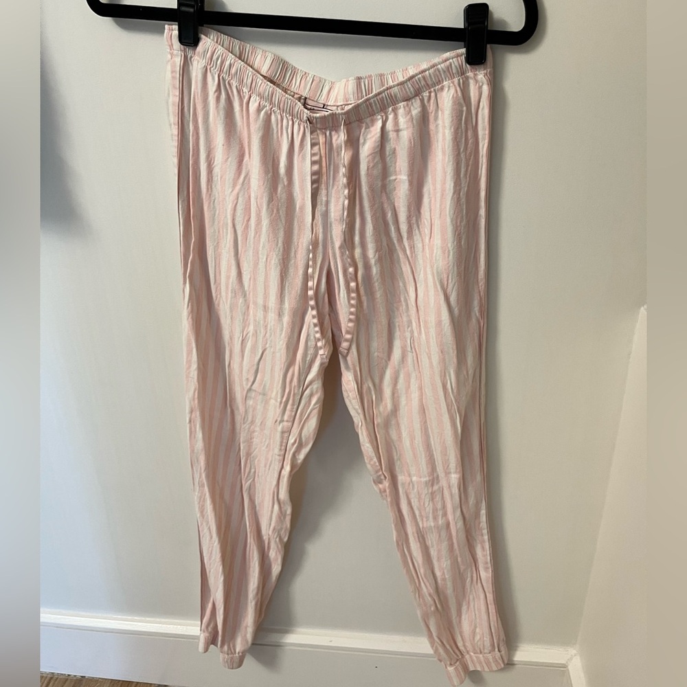 Victoria's Secret Pink and White Striped Lounge Pants